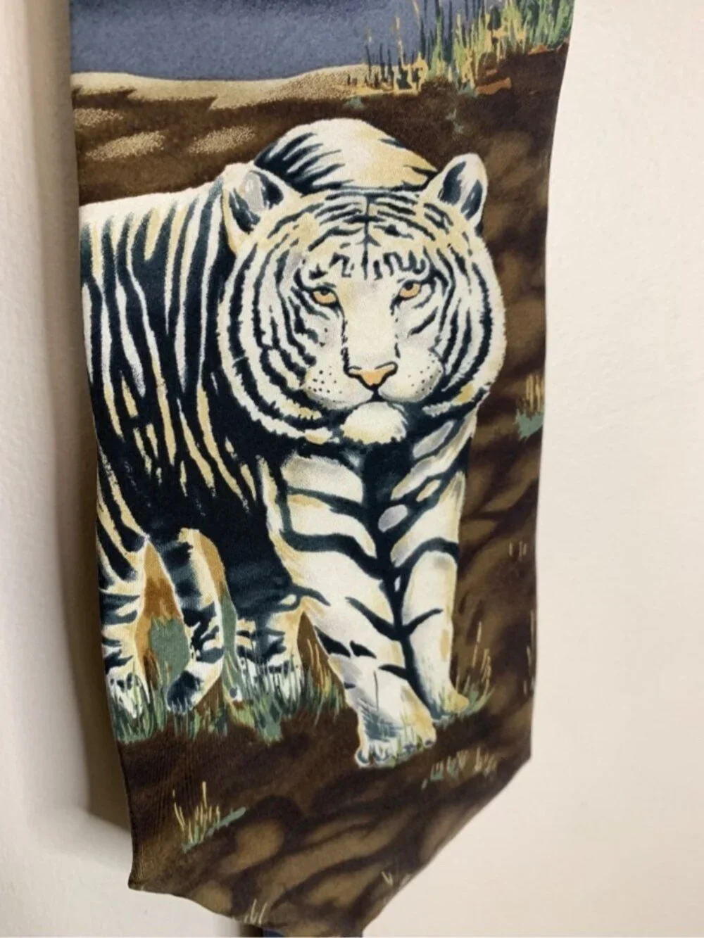 Vintage Tiger Safari 100% Silk